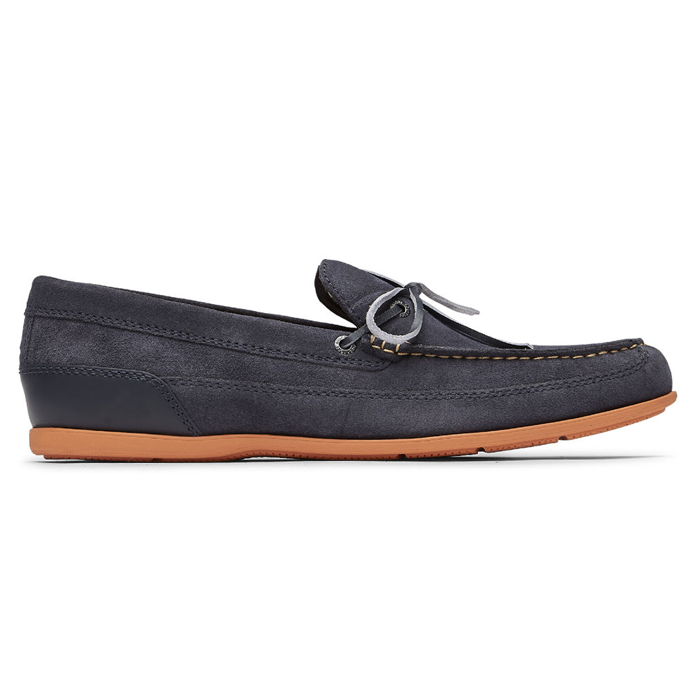 Rockport Loafers For Mens Navy - Malcom Tie - NG6974132